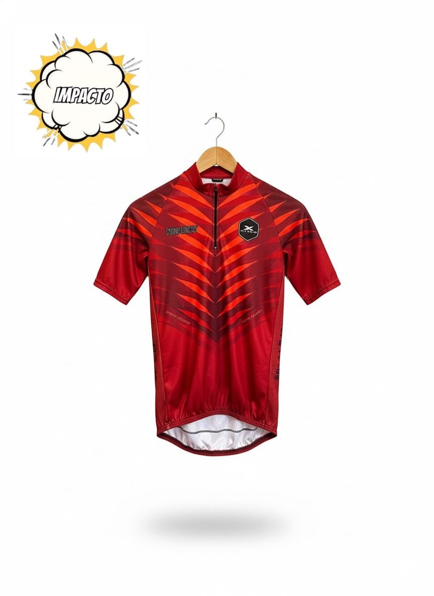 Camiseta de ciclista roja