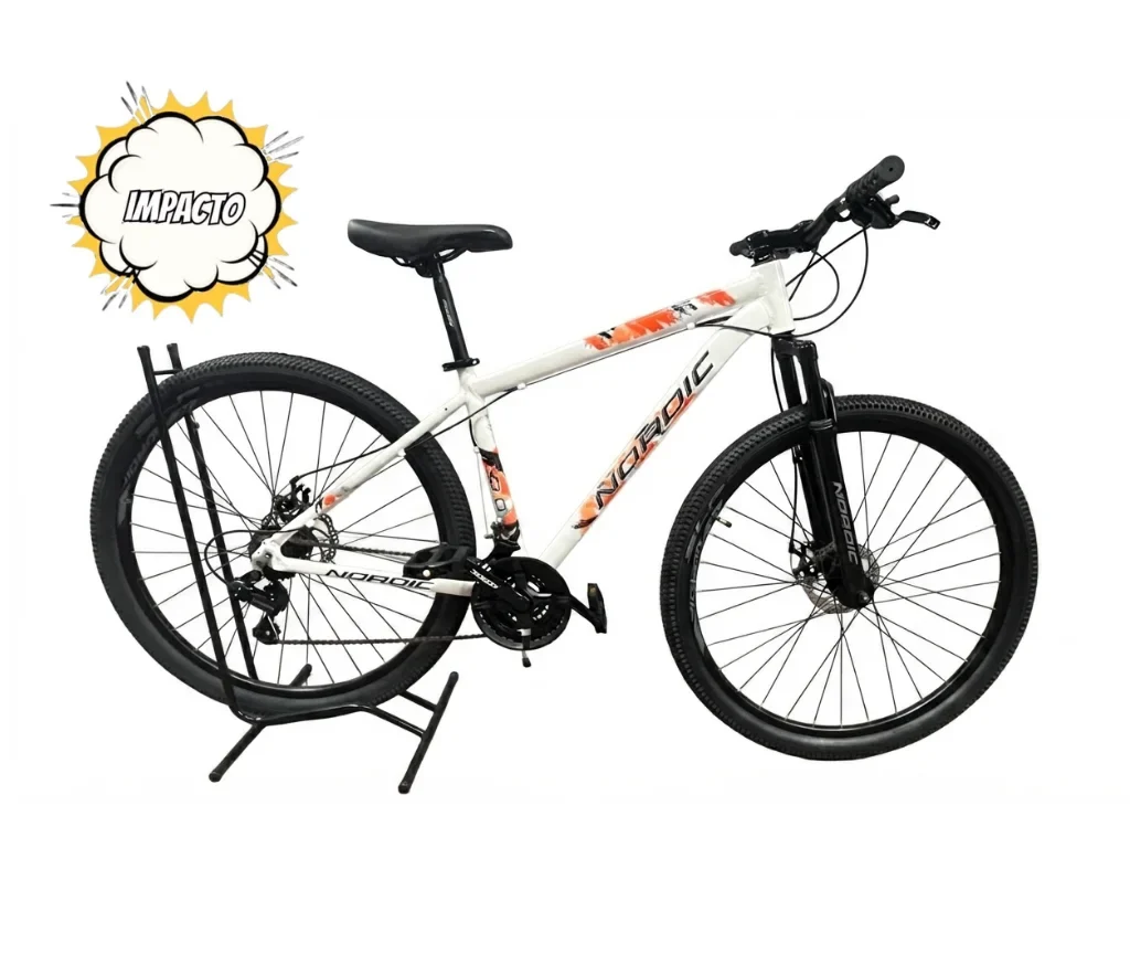 Bicicleta Mountain Bike Nordic X 2.0 blanco/naranja